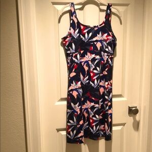 Columbia blue/multi colored Sleeveless Scoop Neck Sundress